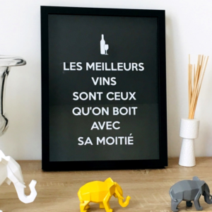 Vitrine  “Les meilleurs vins…moitié”